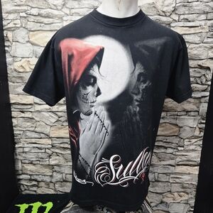 Sullen Art Collective Black Red Cotton Crewneck Medium Reflection Elvin Yong